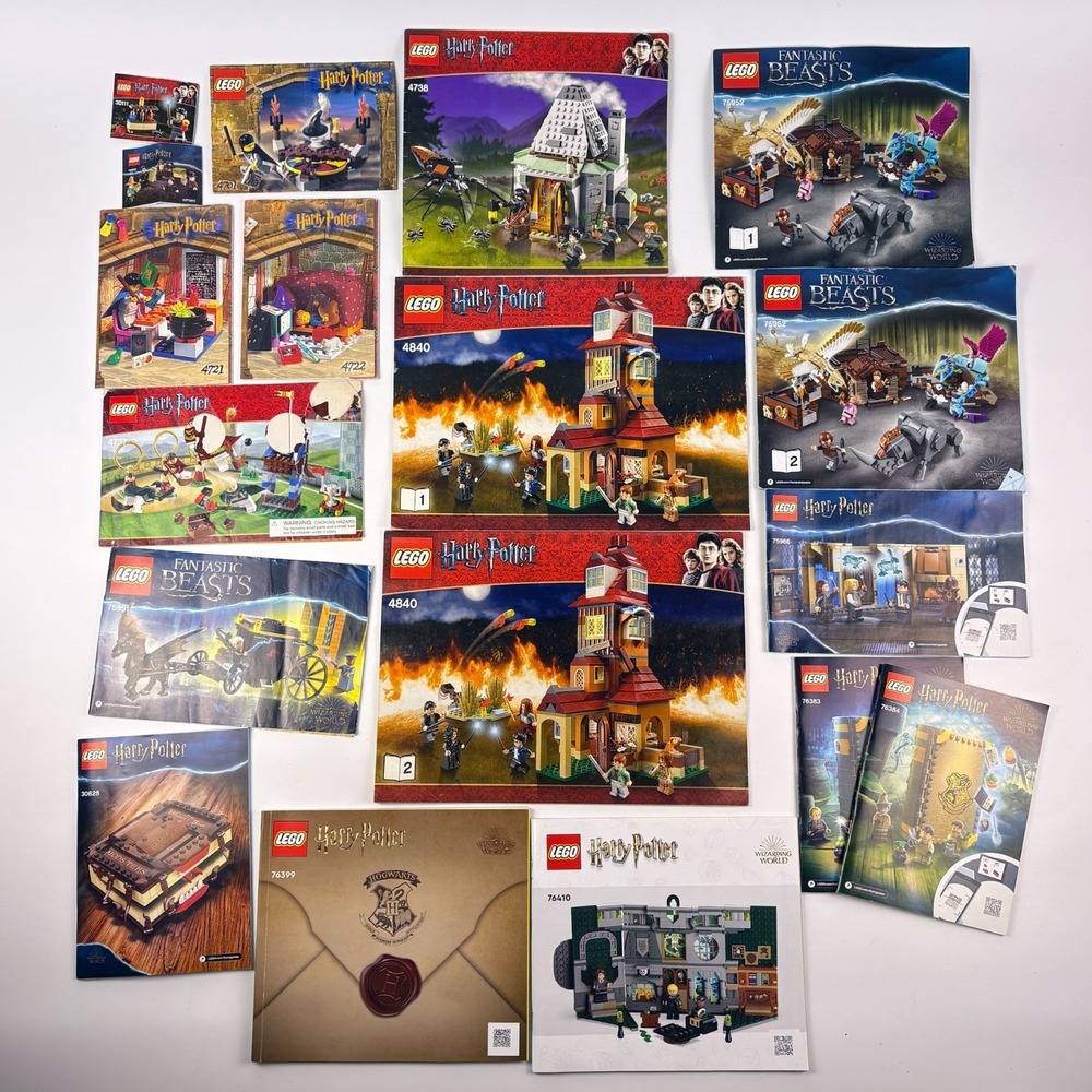 Lego Harry Potter Fantastic Beasts Lot of 16 Instruction Manuals Books READ/SEE